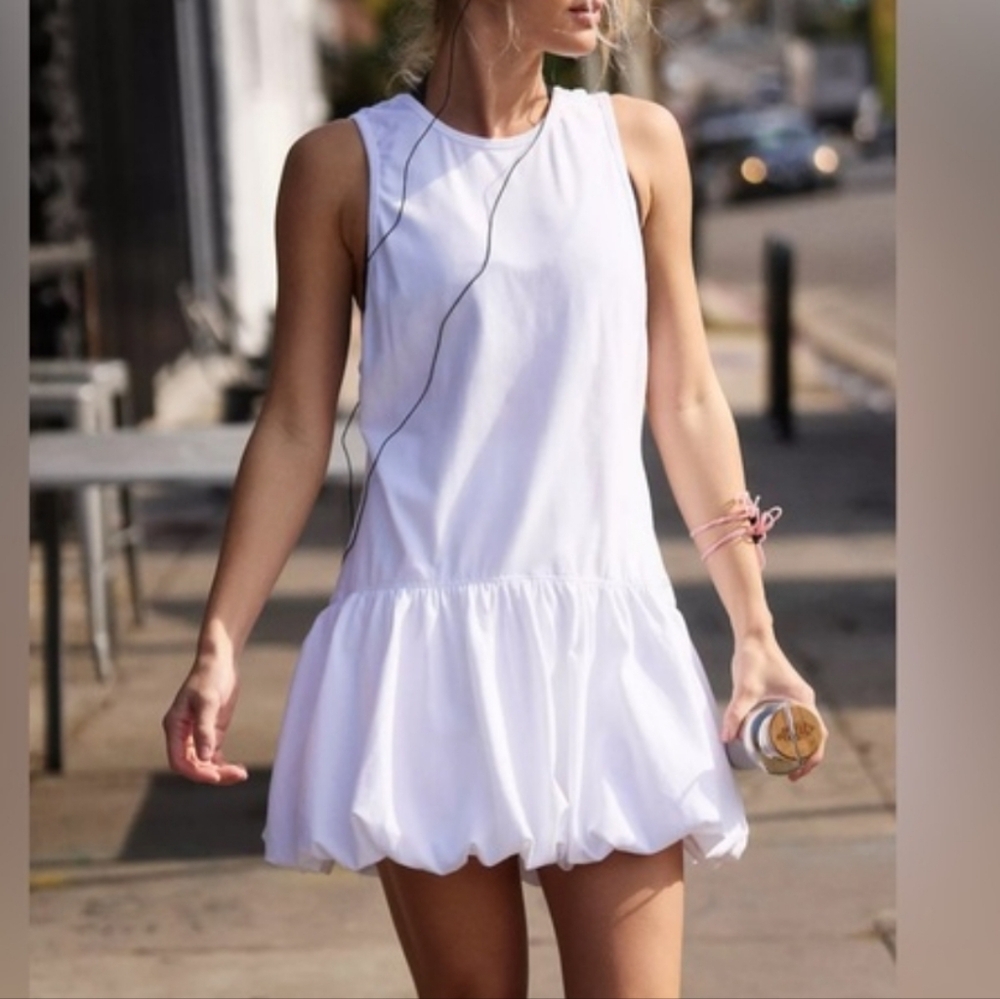 Free People Hot Shot Bubble Tunic Tank  White Size XS